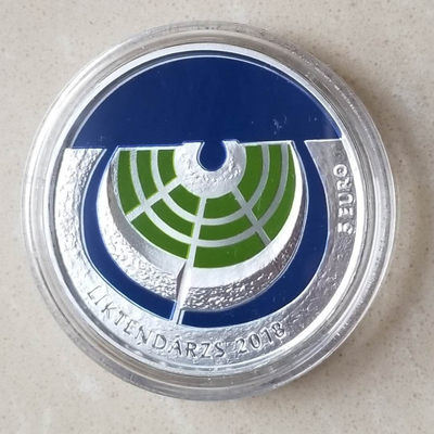 【随心拍&GetCoins】现代金银币拍卖第三十七期 拉脱维亚2018年命运的花园彩色银币