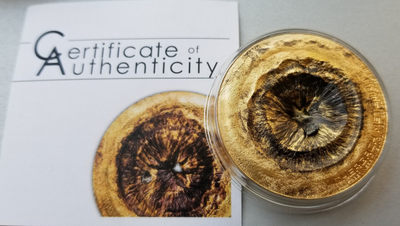 【随心拍&GetCoins】现代金银币拍卖第三十七期 库克2017年陨石镶嵌彩色镀金银币