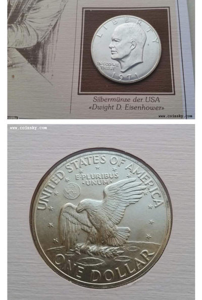 【随心拍&GetCoins】现代金银币拍卖第三十七期 美国总统艾森豪威尔纪念银币套装