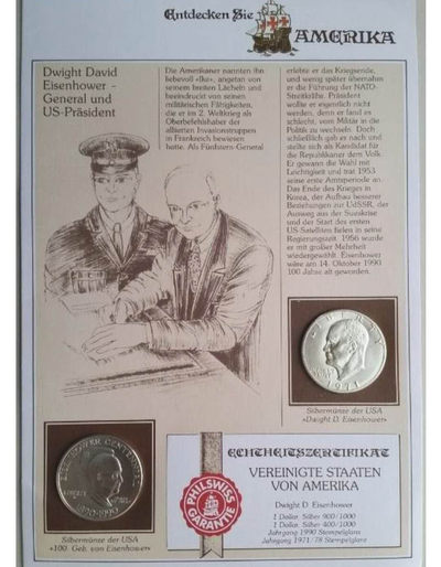 【随心拍&GetCoins】现代金银币拍卖第三十七期 美国总统艾森豪威尔纪念银币套装
