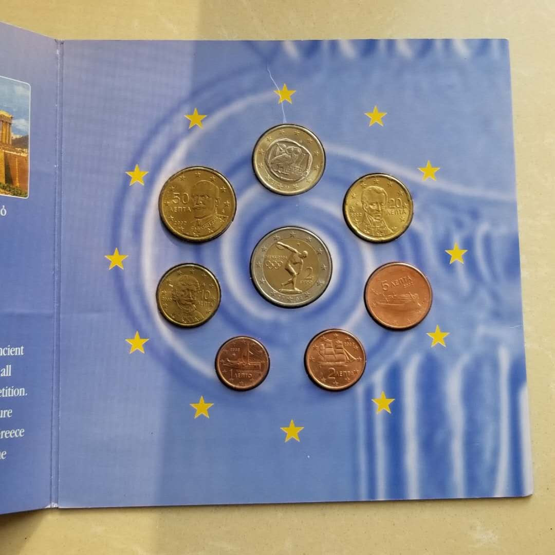 【币观天下】第八十八期钱币拍卖 少见希腊造币厂2004年硬币套装