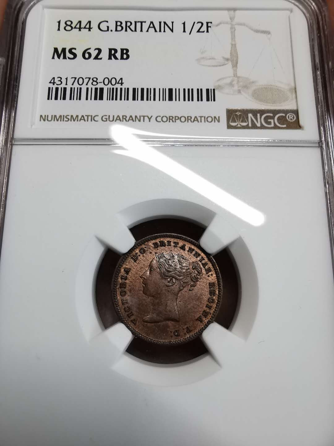 凡希社世界钱币微拍第一百期 1844英国小维1/2法新NGC-MS62