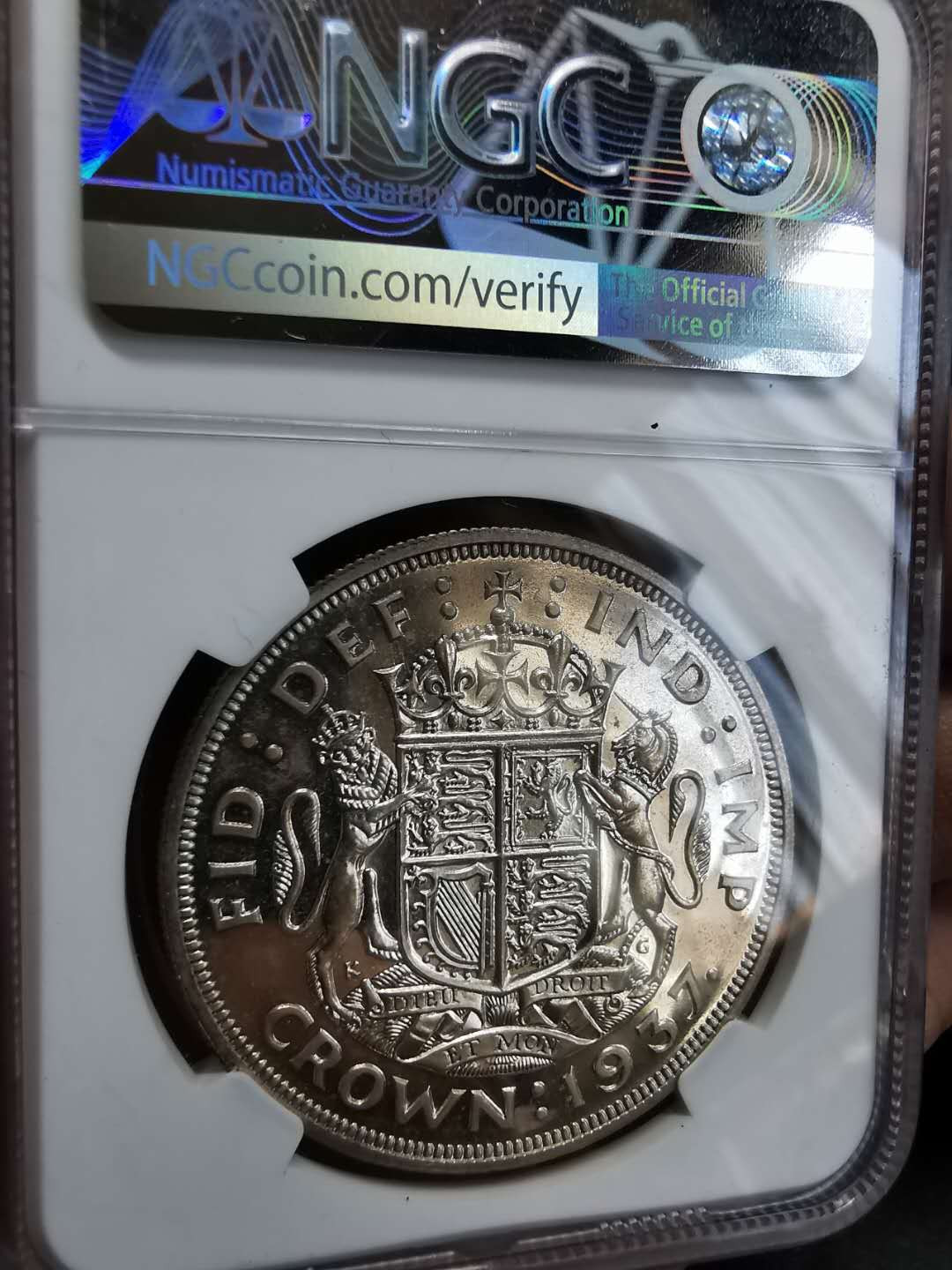 凡希社世界钱币微拍第一百期 1937英国乔六精铸克朗大银NGC-PF64