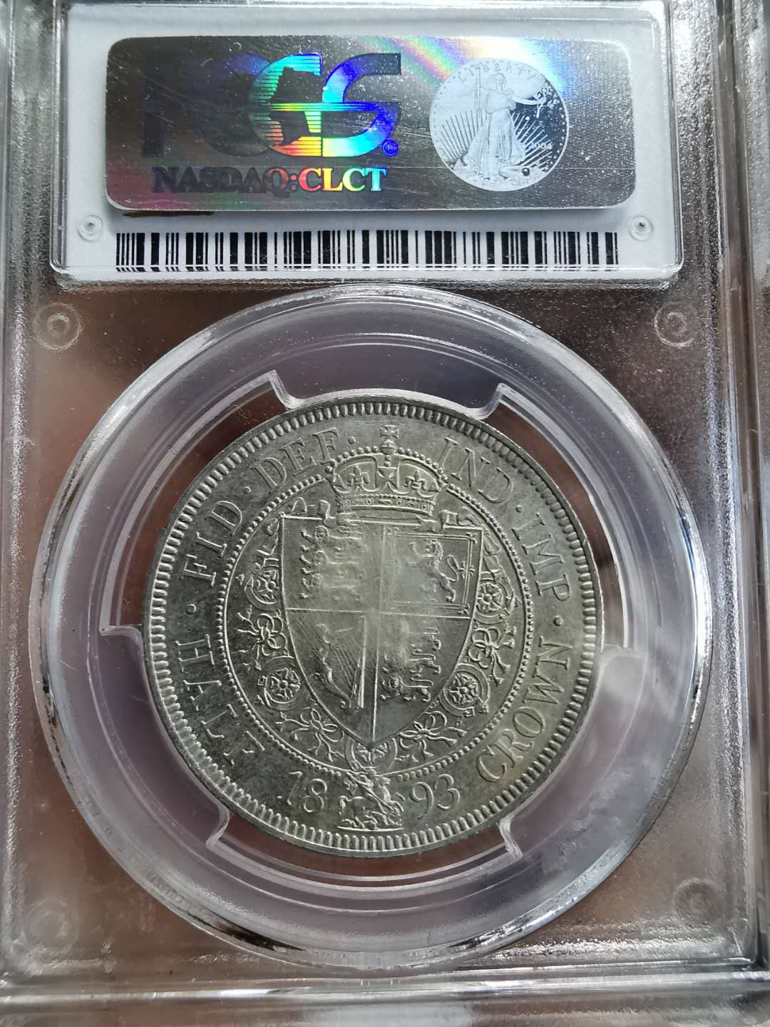 凡希社世界钱币微拍第一百期 1893英国老维1/2克朗PCGS-MS64