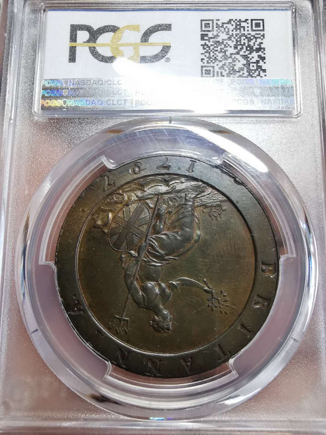 凡希社世界钱币微拍第一百期 1797英国乔三车轮便士PCGS-AU58