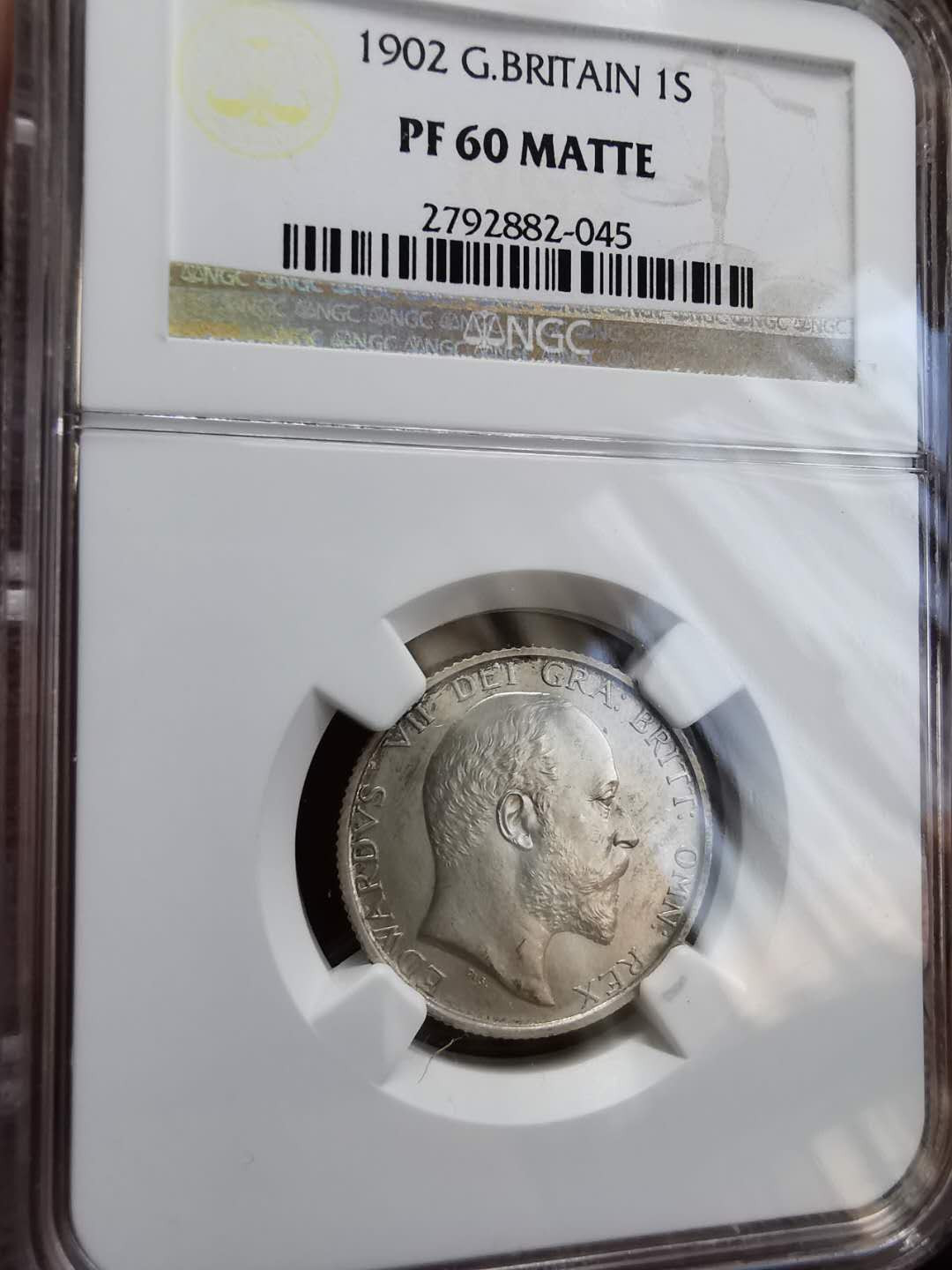 凡希社世界钱币微拍第一百期 1902英国精铸先令NGC-PF60