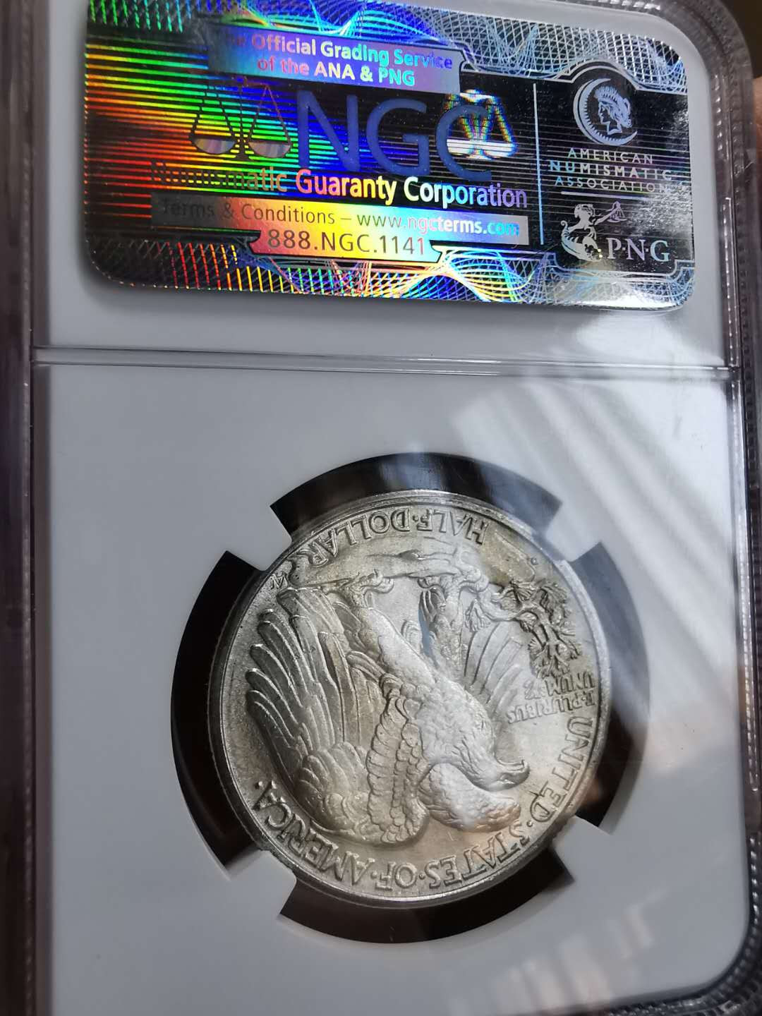 凡希社世界钱币微拍第一百期 1945D美国行走女神50分NGC-MS66