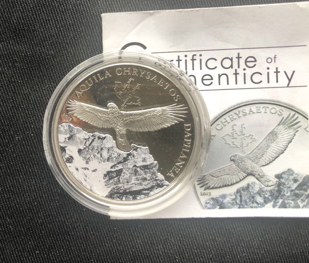 【币观天下】第八十八期钱币拍卖 【蒙古】蒙古2013年雄鹰银币【带证】