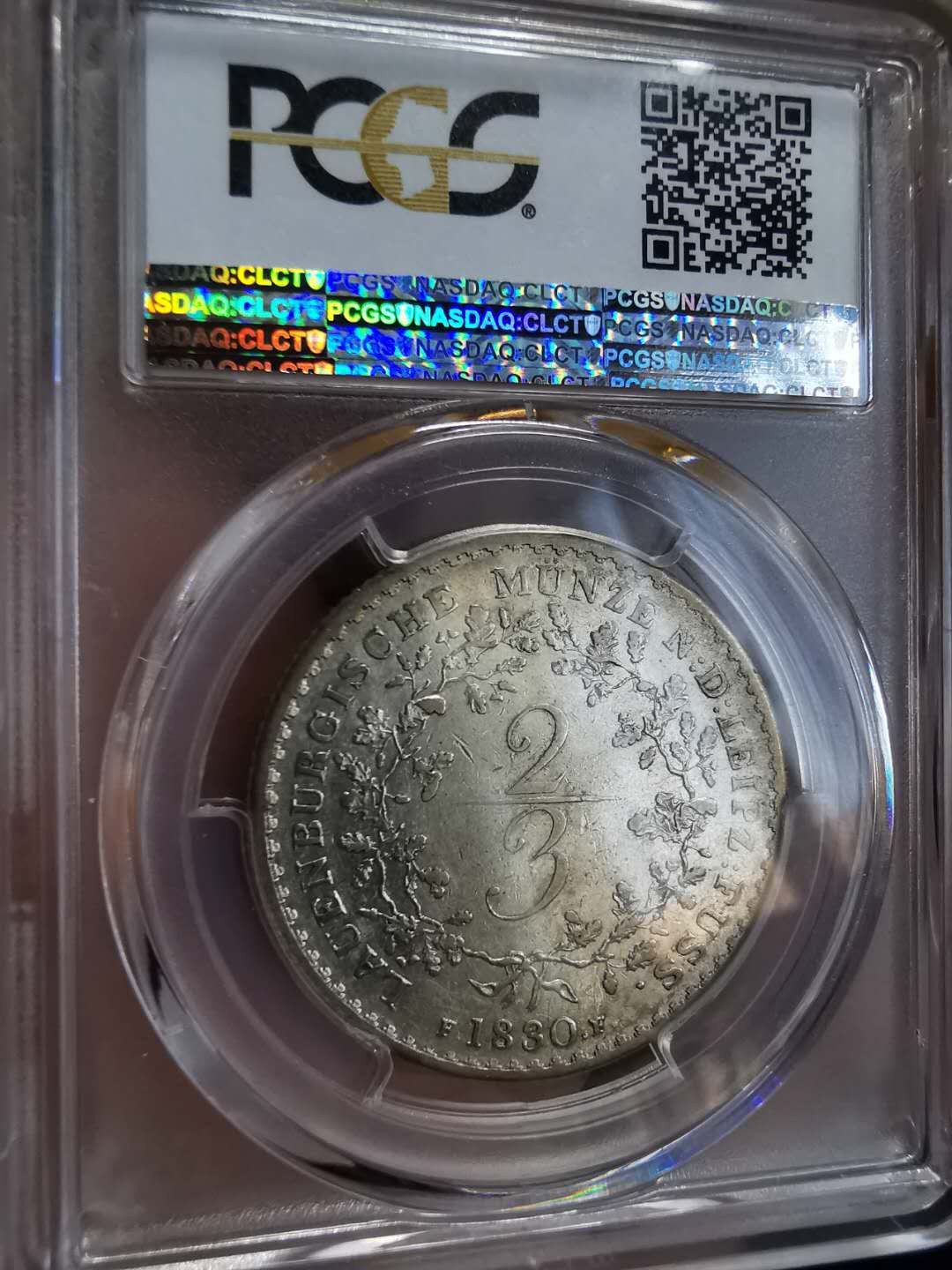 凡希社世界钱币微拍第一百期 1830劳恩堡2/3泰勒PCGS-XF45书价高