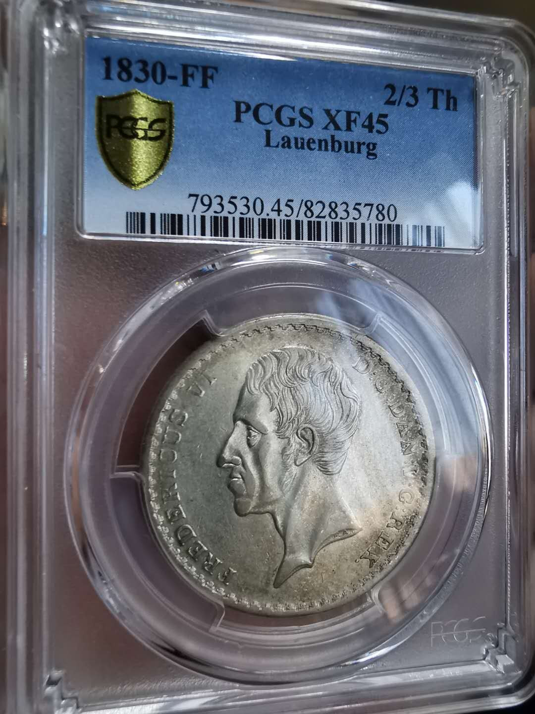 凡希社世界钱币微拍第一百期 1830劳恩堡2/3泰勒PCGS-XF45书价高