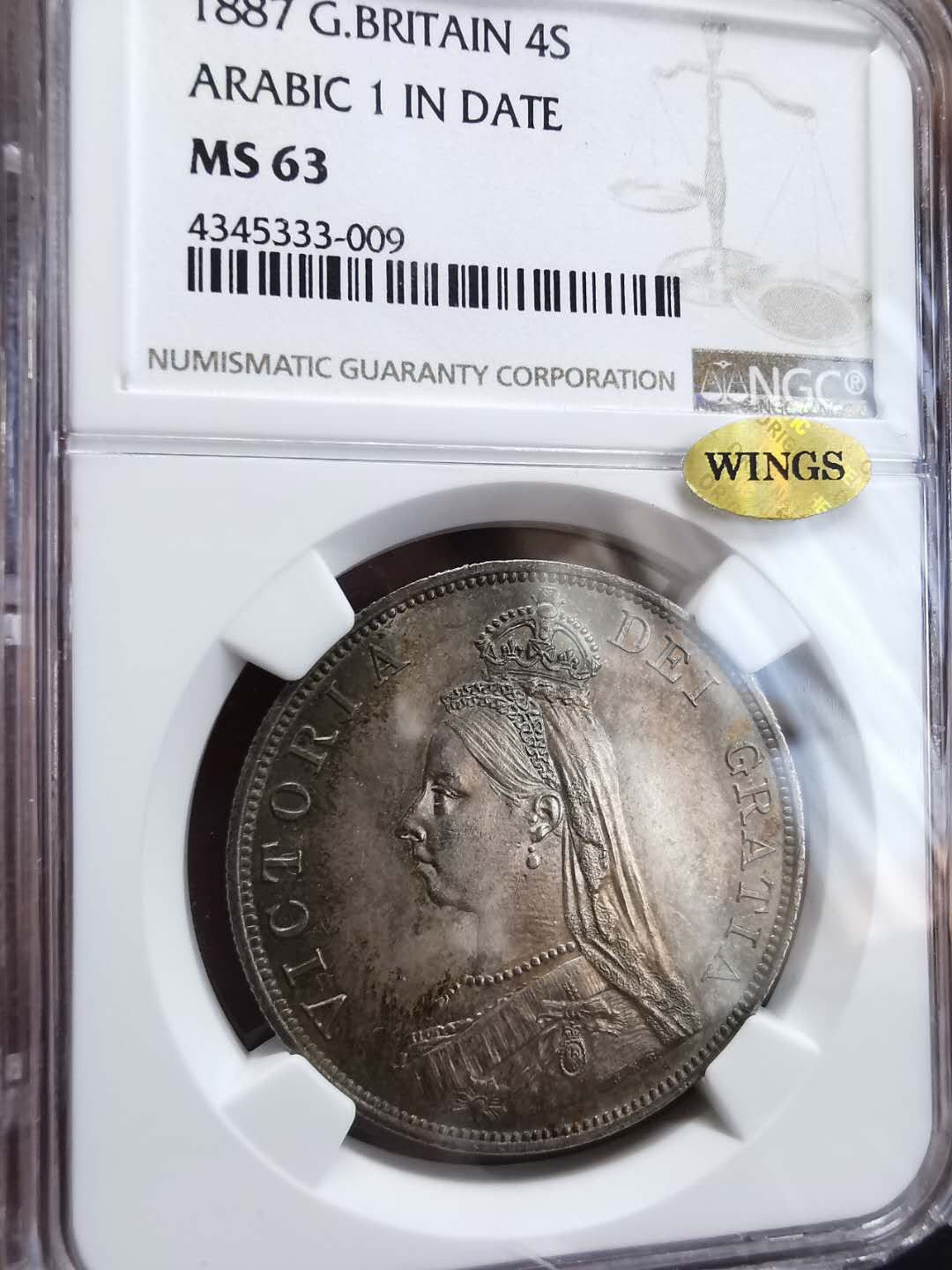 凡希社世界钱币微拍第一百期 1887英国老维双佛罗林NGC-MS63