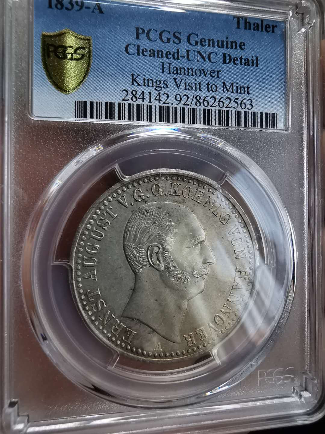 凡希社世界钱币微拍第一百期 1839汉诺威国王参观造币厂纪念泰勒PCGS-UNCD