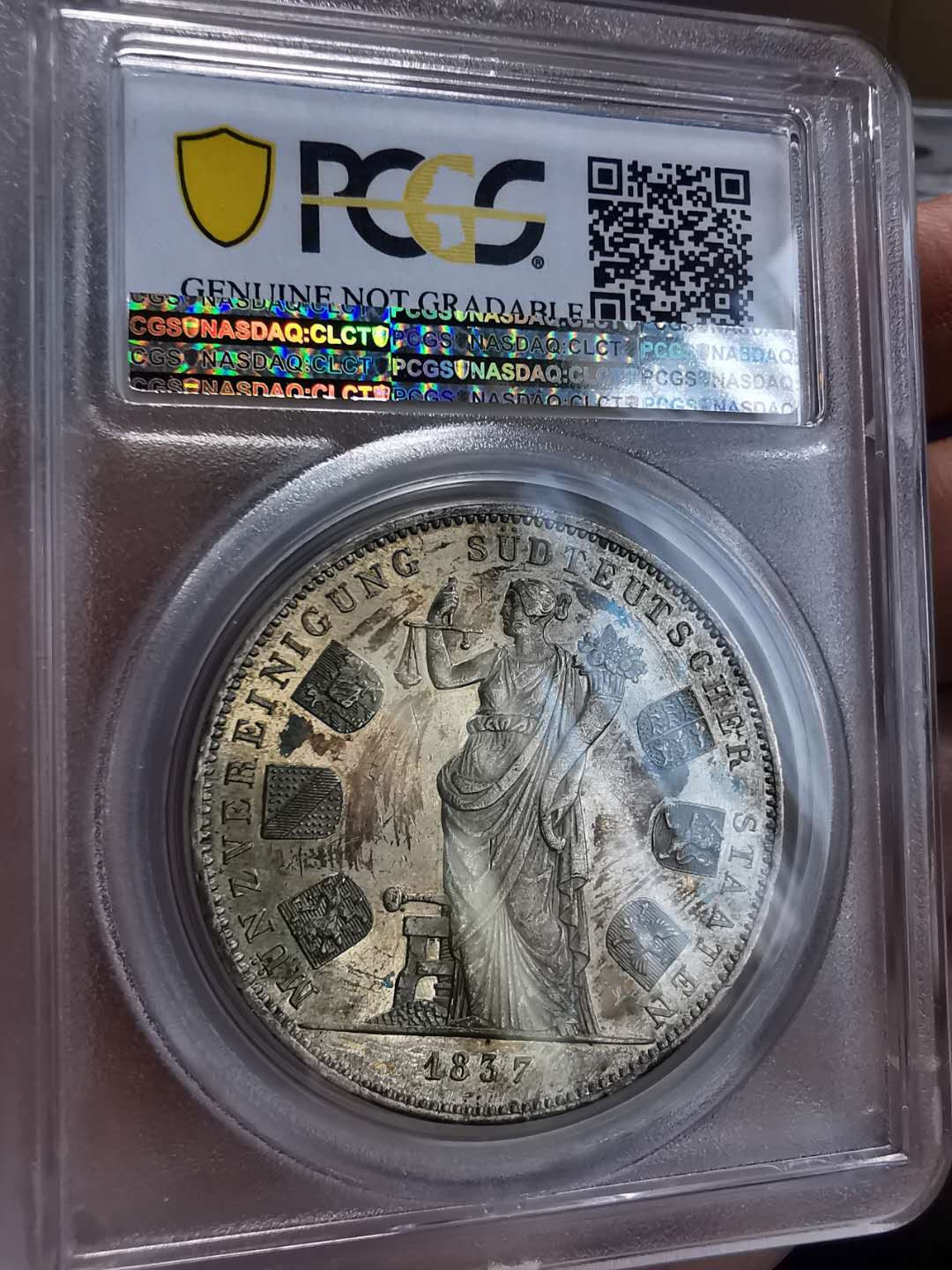凡希社世界钱币微拍第一百期 1837巴伐利亚货币同盟2泰勒大银PCGS-AUD