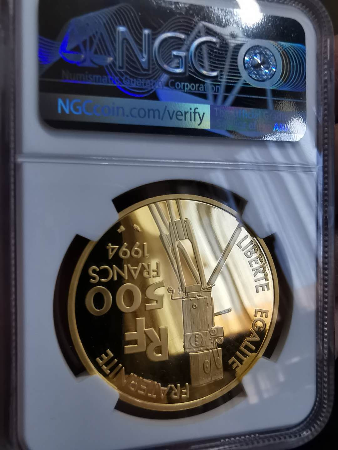 凡希社世界钱币微拍第一百期 荐！1994法国奥黛丽赫本金币一盎司NGC-PF69UC