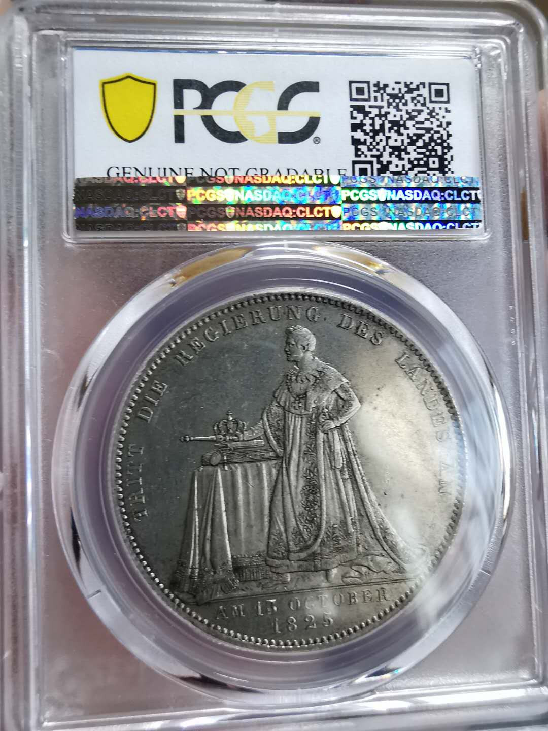 凡希社世界钱币微拍第一百期 1825巴伐利亚路德维希一世加冕泰勒PCGS-AUD