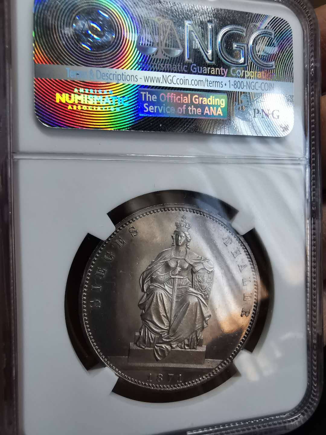 凡希社世界钱币微拍第一百期 1871普鲁士精铸泰勒NGC-PF61