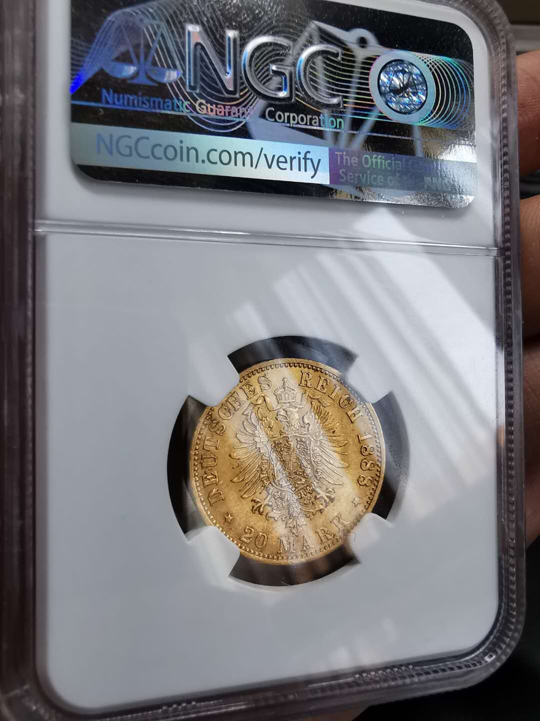 凡希社世界钱币微拍第一百期 1888普鲁士20马克金币NGC-AU58