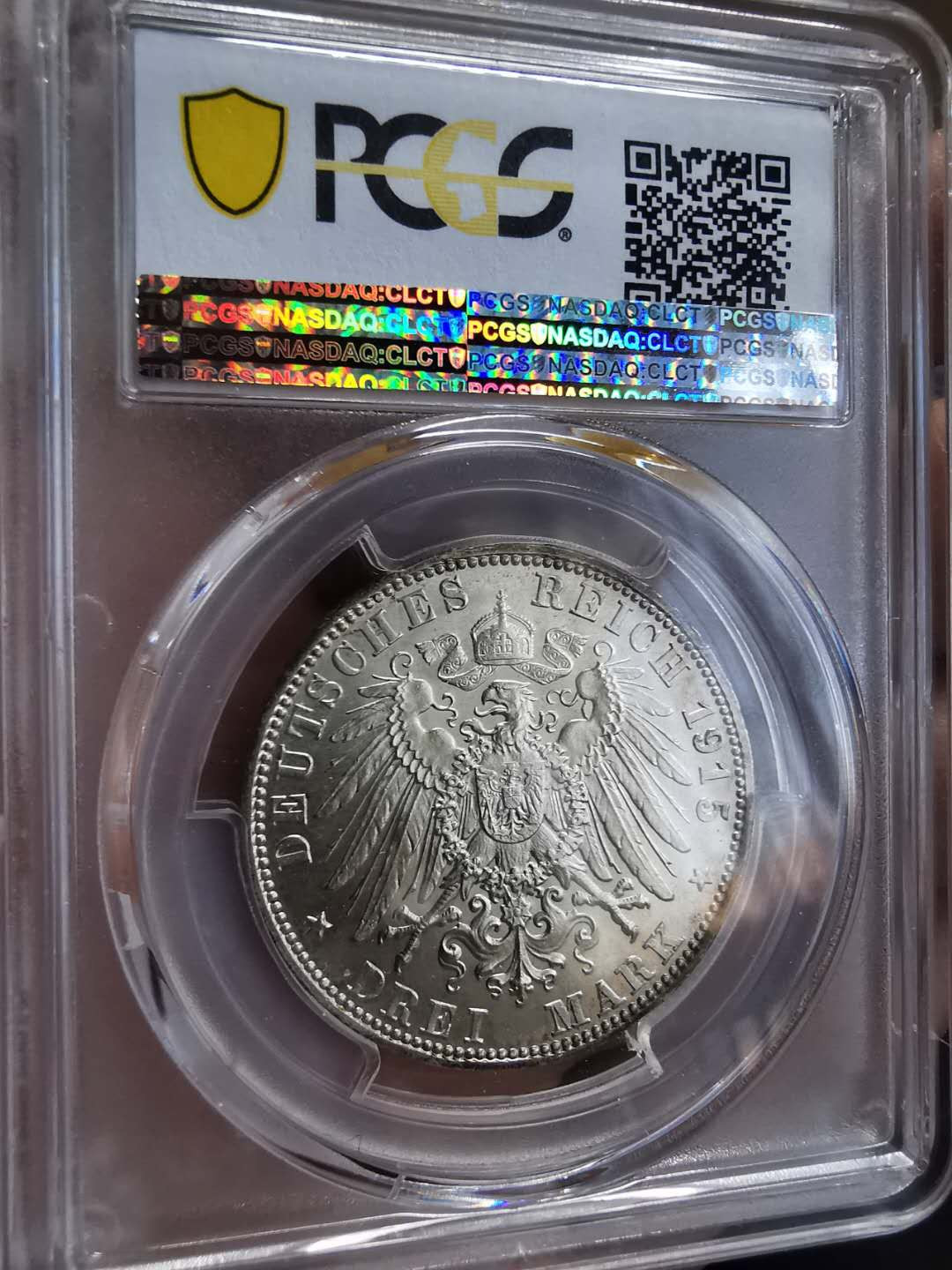 凡希社世界钱币微拍第一百期 1915梅宁根3马克PCGS-MS65高分！