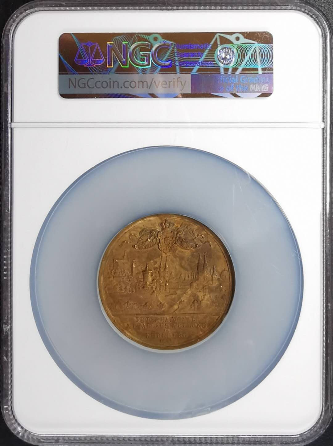 凡希社世界钱币微拍第一百期 1885德国金属博览会艺术大铜章NGC-MS62