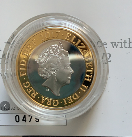 【随心拍&GetCoins】现代金银币拍卖第三十八期 加厚版~英国2017年 简奥斯汀逝世200周年