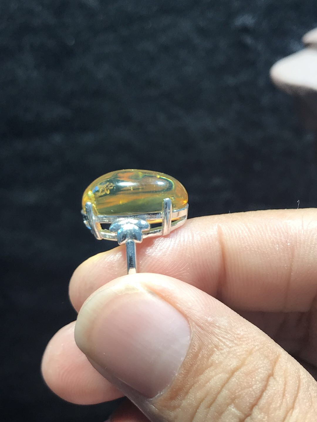 多米尼加琥珀专场 多米尼加虫珀戒指💍（女款）