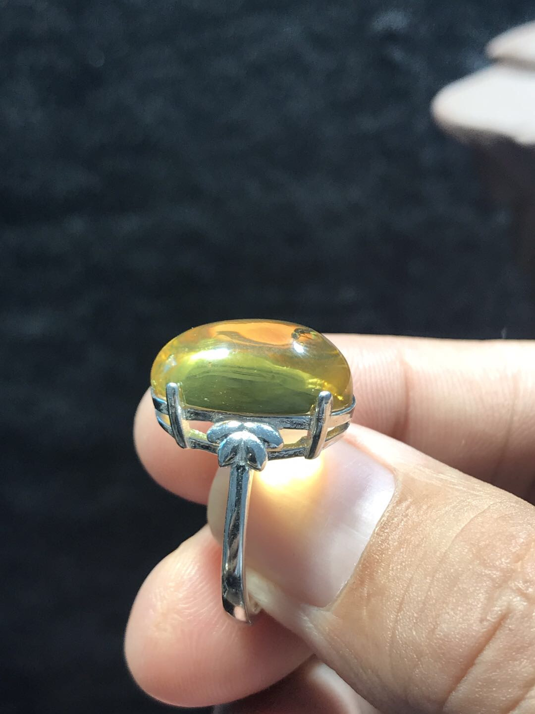 多米尼加琥珀专场 多米尼加虫珀戒指💍（女款）