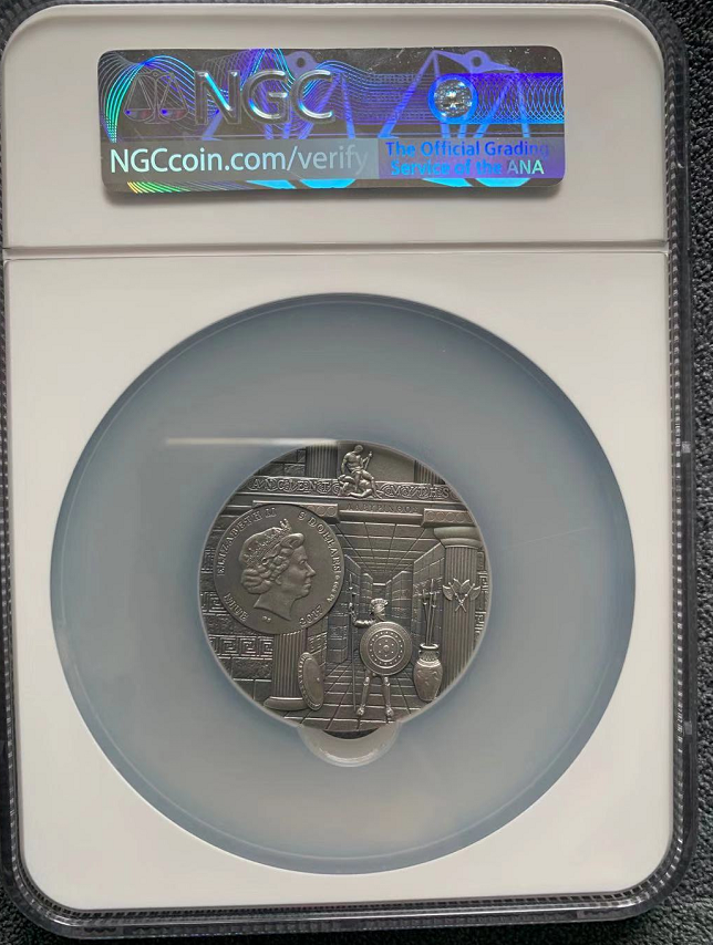 【随心拍&GetCoins】现代金银币拍卖第三十八期 NGC 70纽埃2017年古代神话系列第二枚——弥诺陶洛斯牛头人高浮雕仿古币