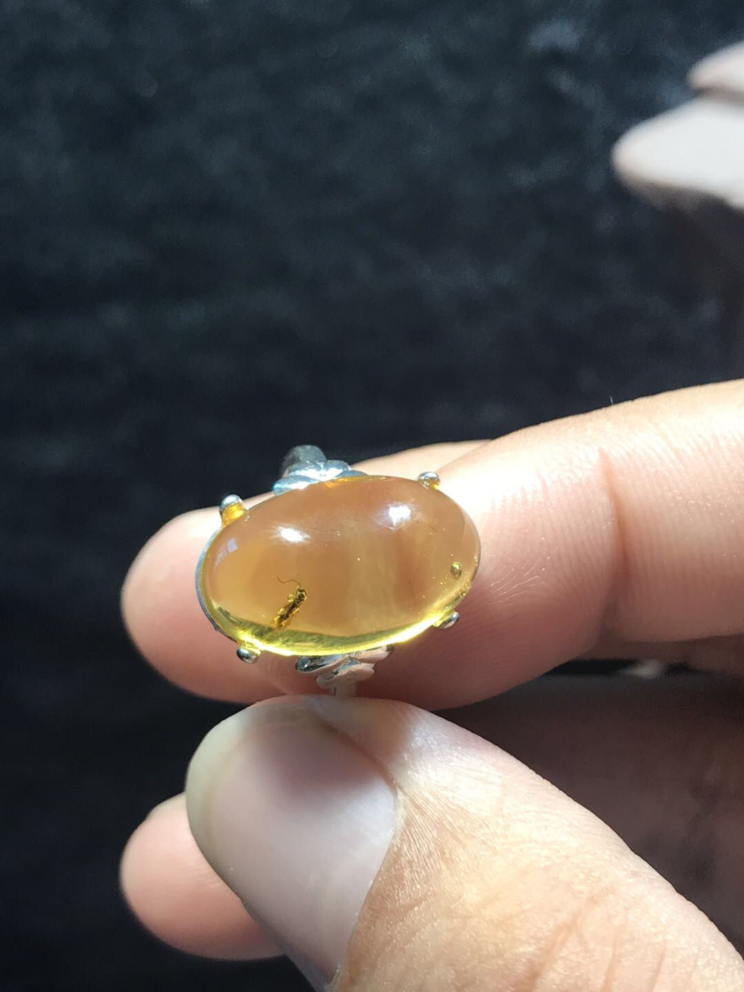 多米尼加琥珀专场 多米尼加虫珀戒指💍（女款）