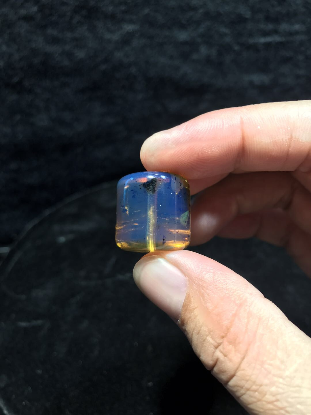 多米尼加琥珀专场 多米尼加蓝珀（桶珠）配珠