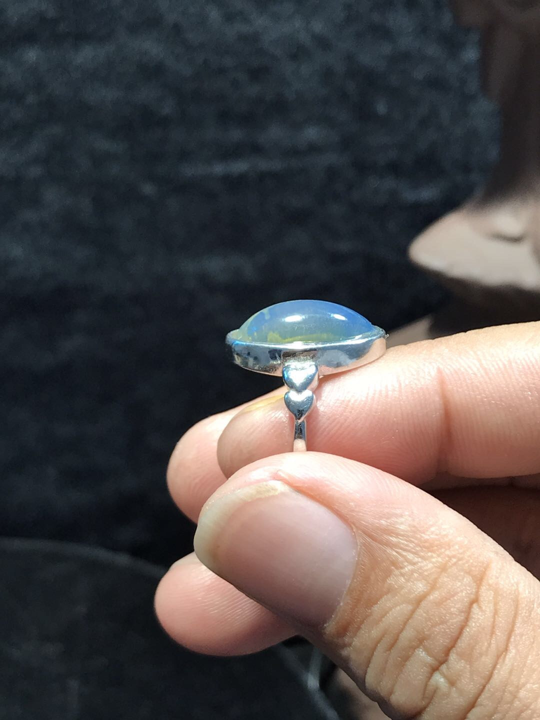 多米尼加琥珀专场 多米尼加蓝珀戒指💍