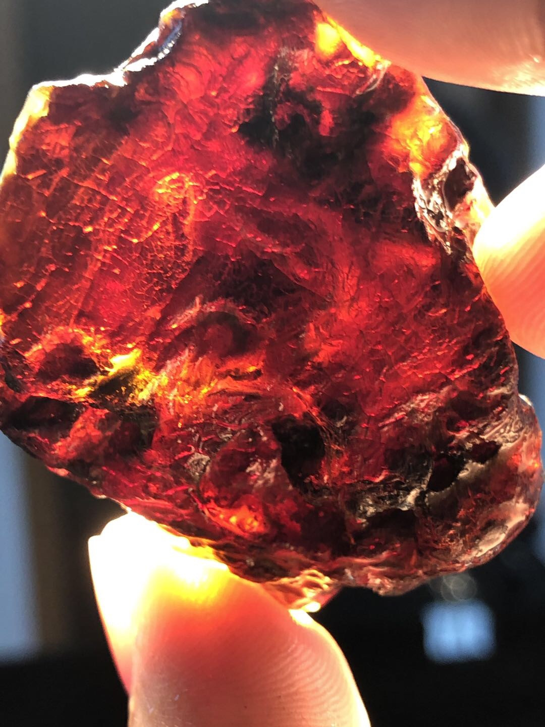 多米尼加琥珀专场 多米尼加蓝珀原石（稀有红皮料）