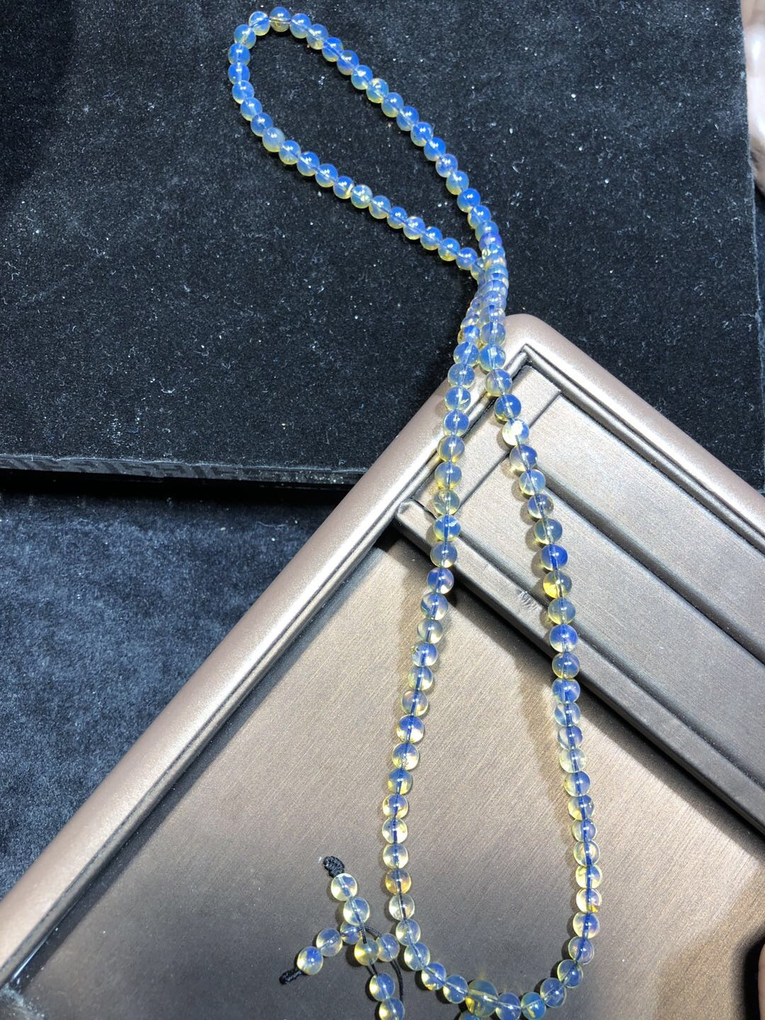 多米尼加琥珀、缅甸天然琥珀拼拍专场 多米尼加天然蓝珀108串珠