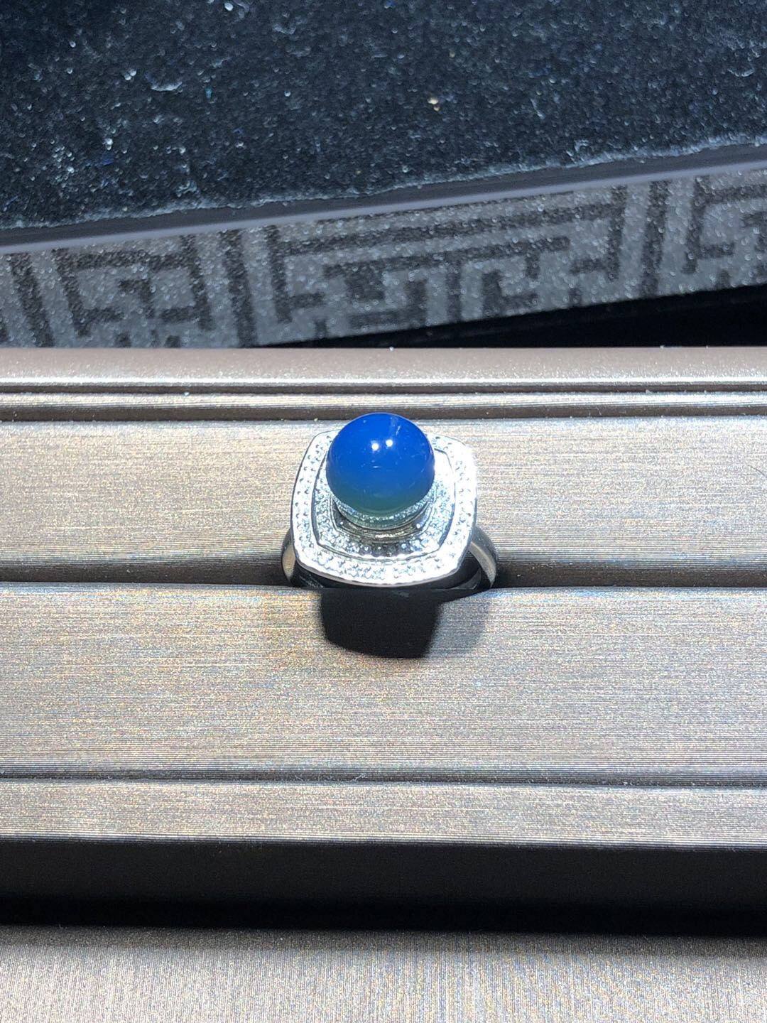 多米尼加琥珀、缅甸天然琥珀拼拍专场 多米尼加天然蓝珀戒指豪华款