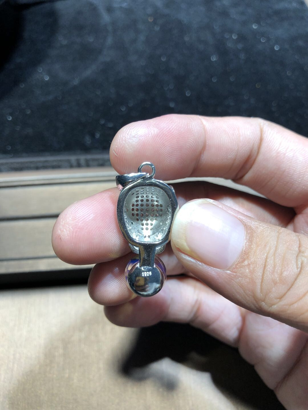 多米尼加琥珀、缅甸天然琥珀拼拍专场 多米尼加天然蓝珀吊坠（豹子头）