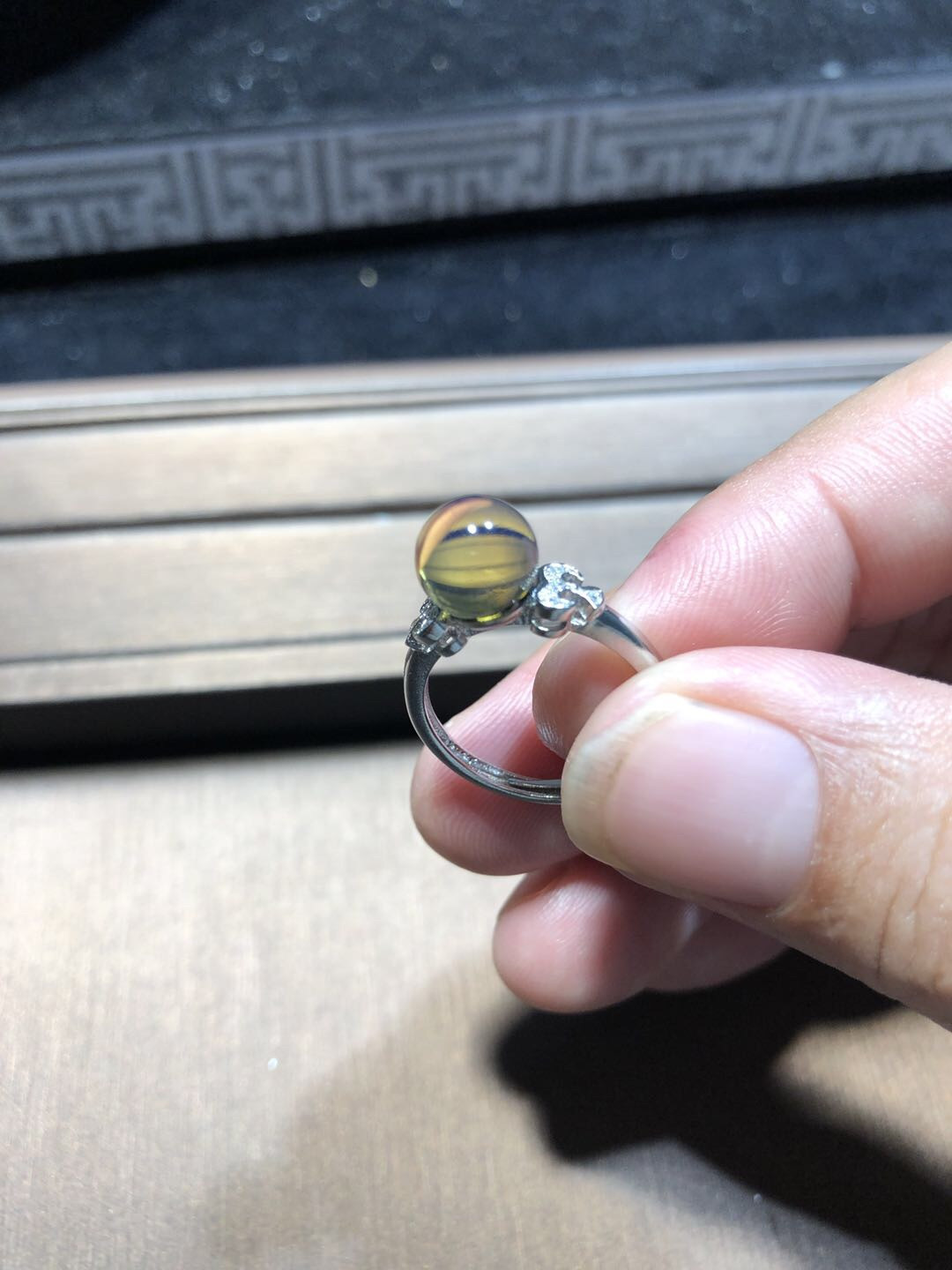 多米尼加琥珀、缅甸天然琥珀拼拍专场 缅甸天然琥珀戒指