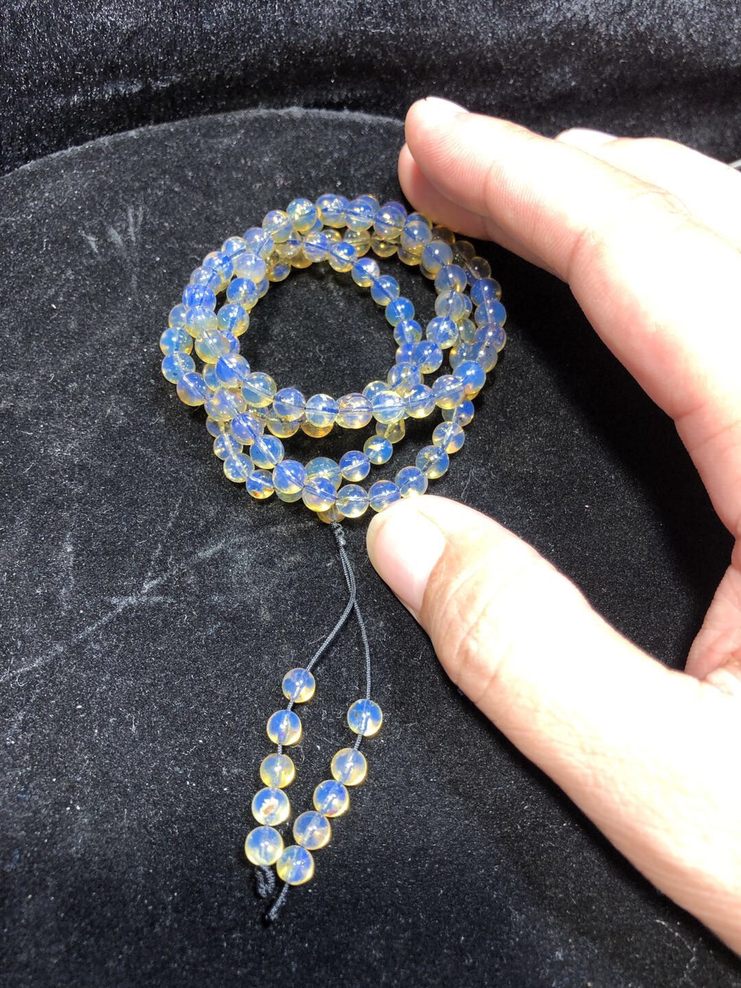 多米尼加琥珀、缅甸天然琥珀拼拍专场 多米尼加天然蓝珀108串珠