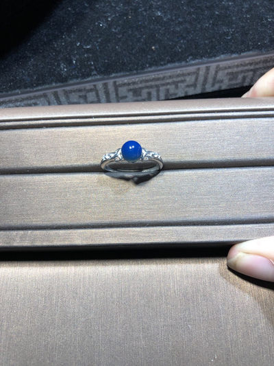 多米尼加琥珀、缅甸天然琥珀拼拍专场 - 多米尼加天然蓝珀戒指女款