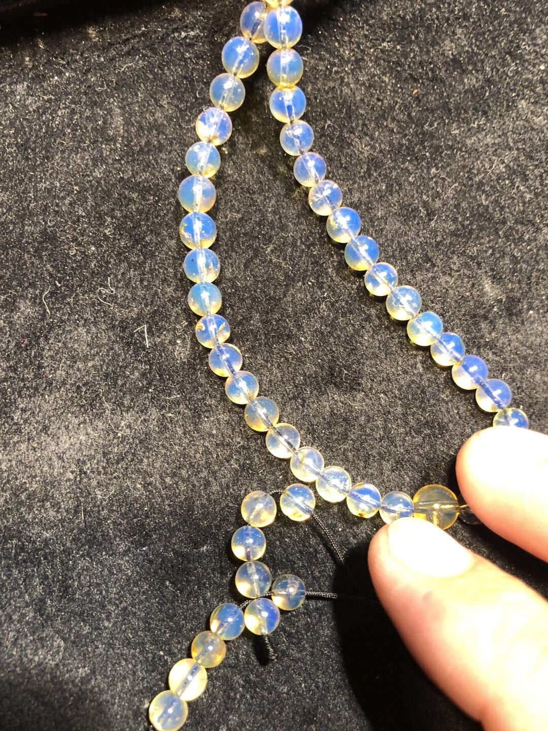 多米尼加琥珀、缅甸天然琥珀拼拍专场 多米尼加天然蓝珀108串珠