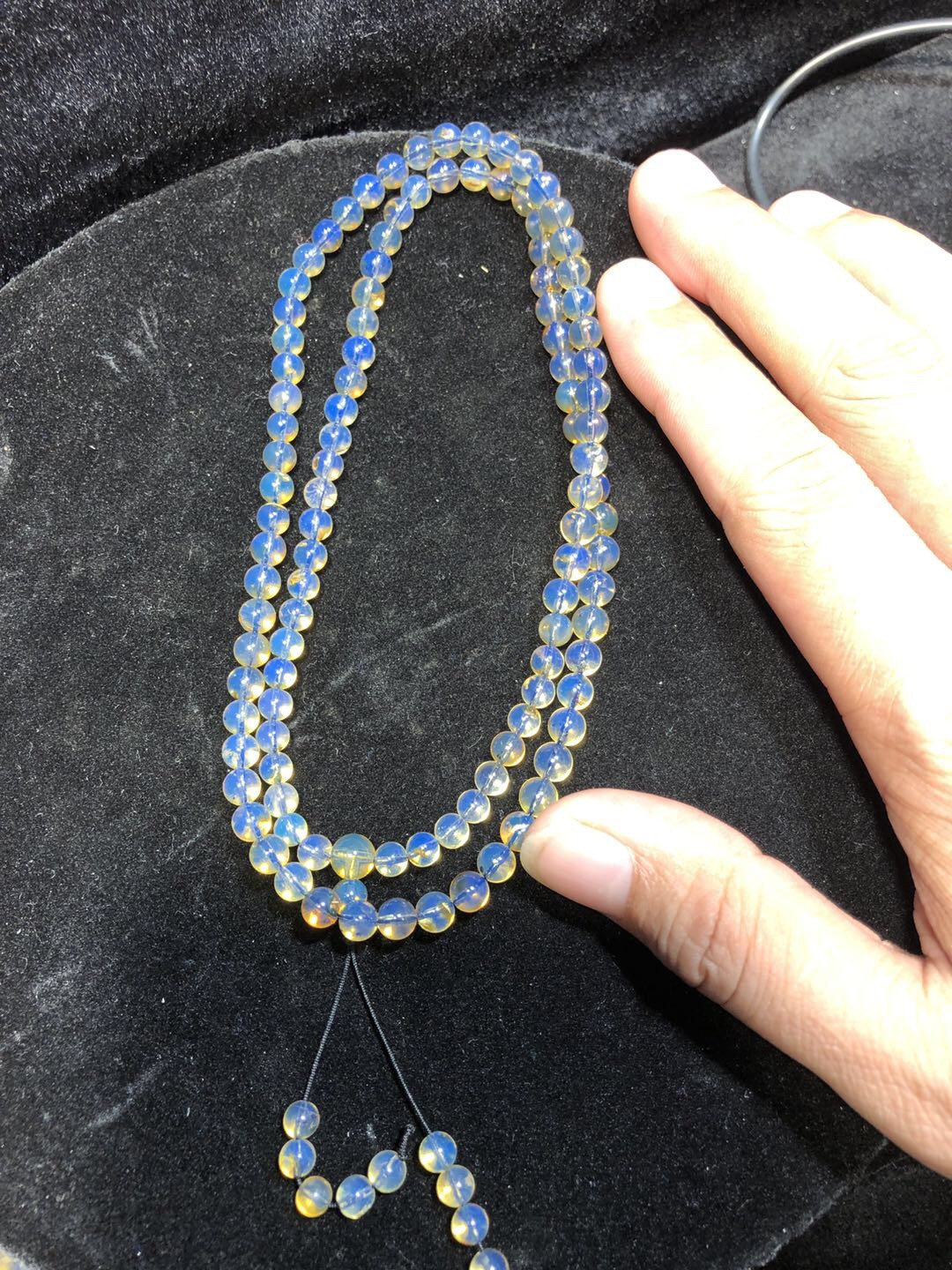 多米尼加琥珀、缅甸天然琥珀拼拍专场 多米尼加天然蓝珀108串珠