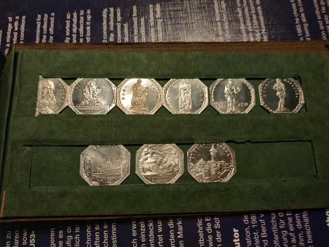 【德藏】世界币章清仓特惠--北京钱博会专场 【德藏】德国1921/23年纽伦堡菲尔特有轨电车25芬尼代用币全套