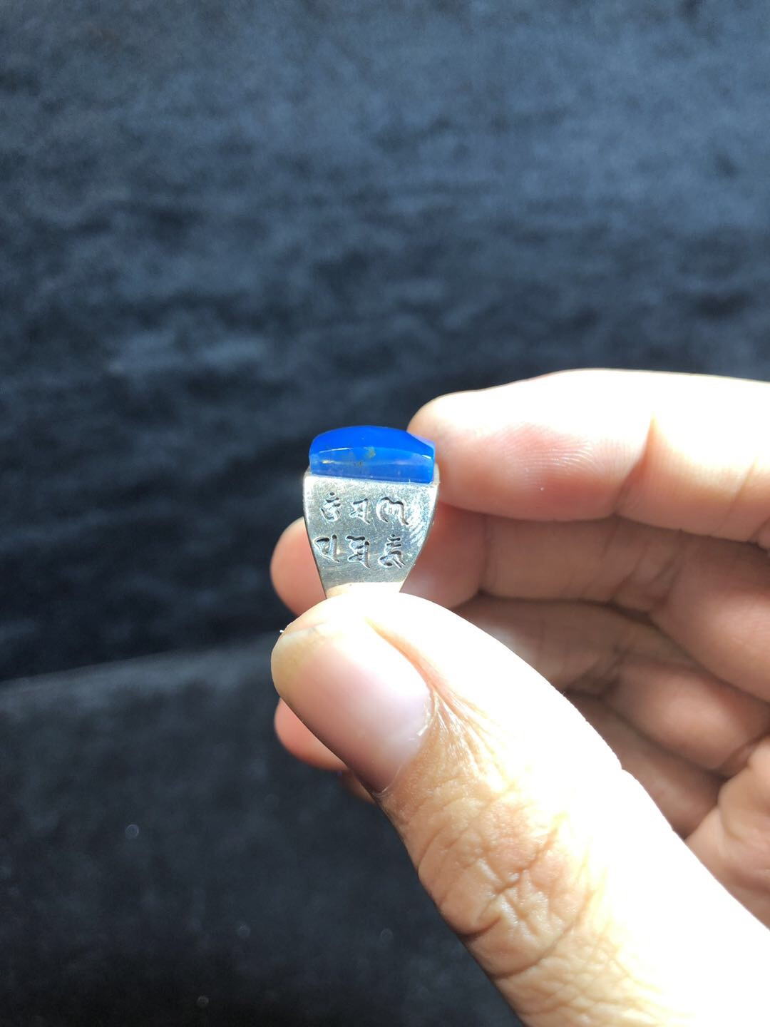 多米尼加蓝珀专场 多米尼加蓝珀戒指💍男款