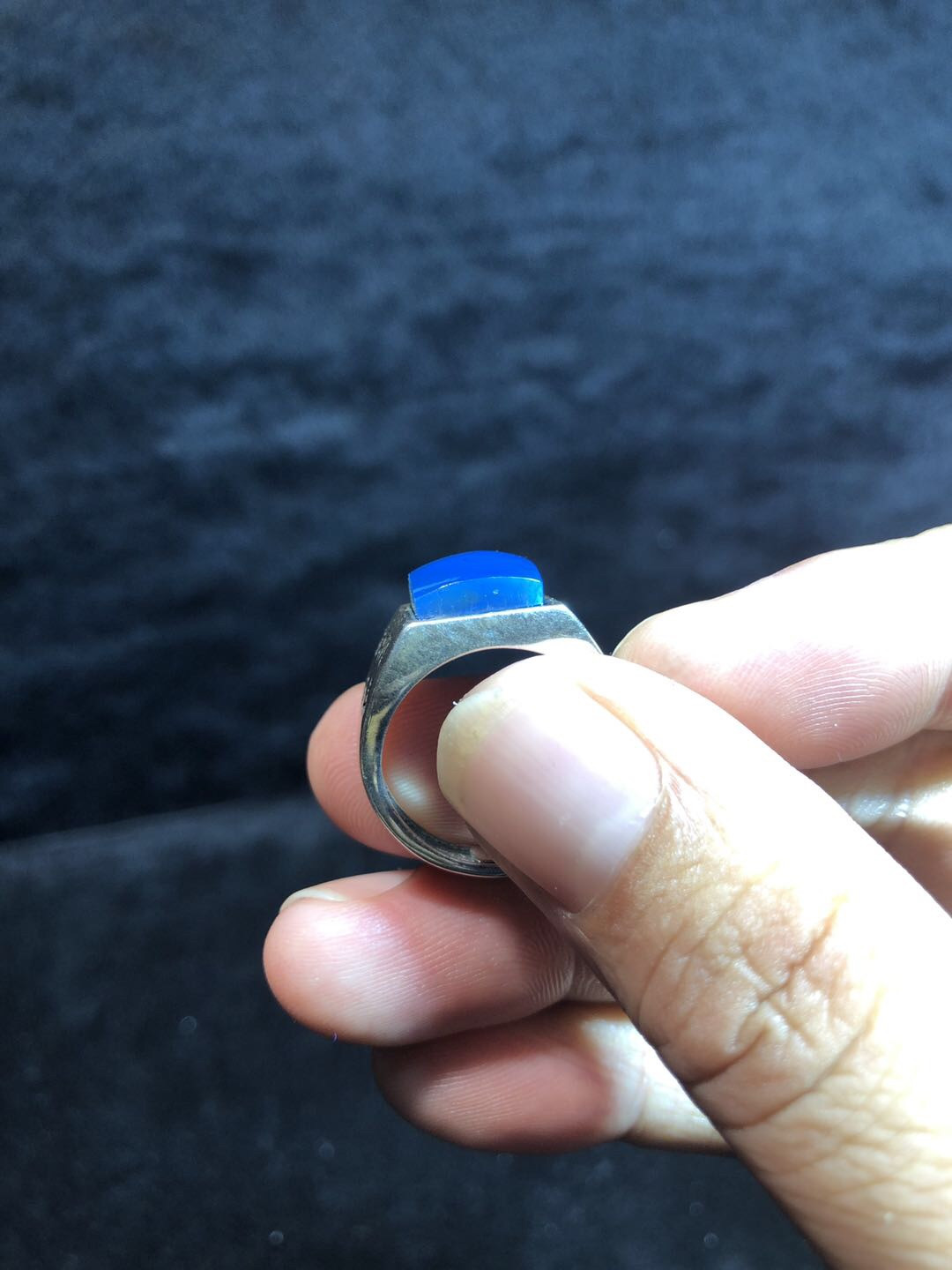 多米尼加蓝珀专场 多米尼加蓝珀戒指💍男款