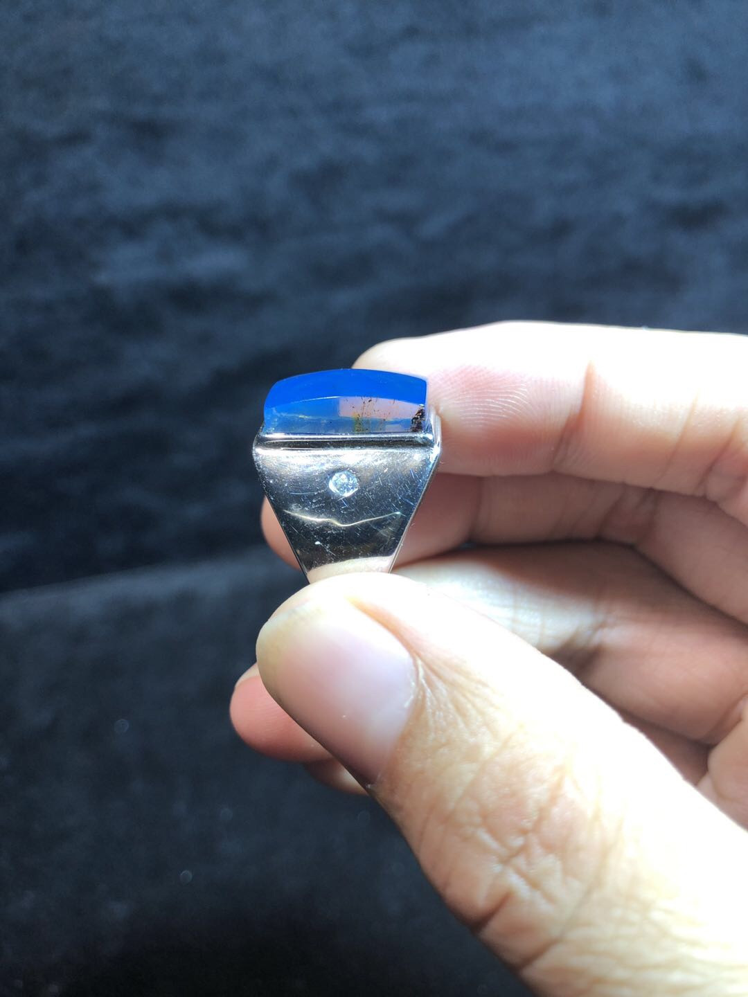 多米尼加蓝珀专场 多米尼加蓝珀戒指💍男款