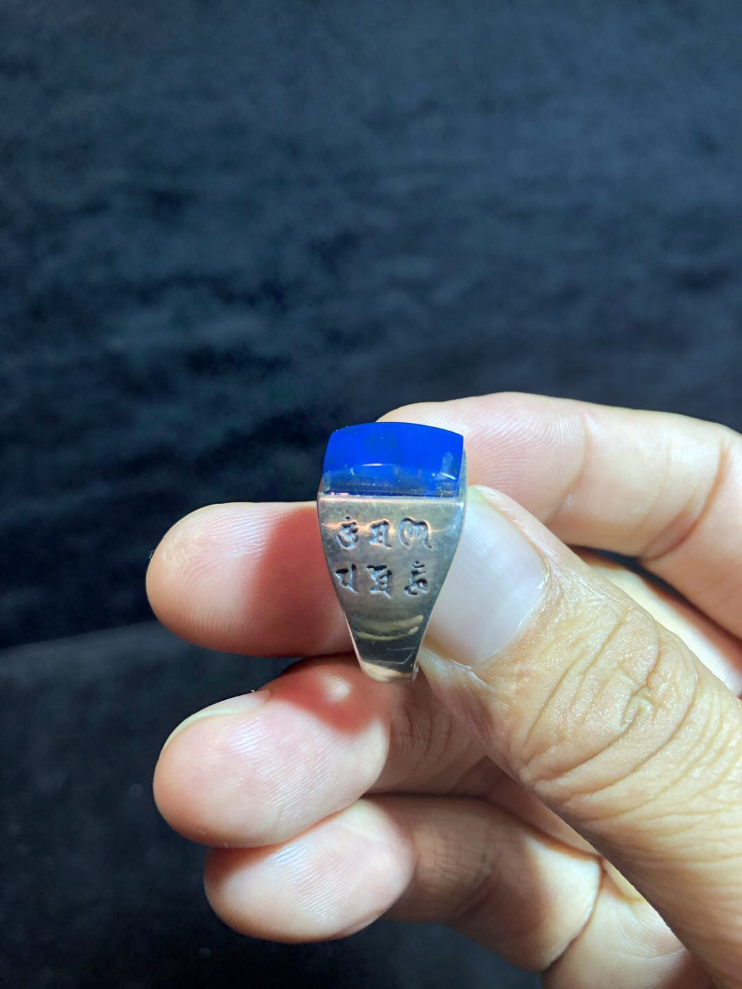 多米尼加蓝珀专场 多米尼加蓝珀戒指💍男款