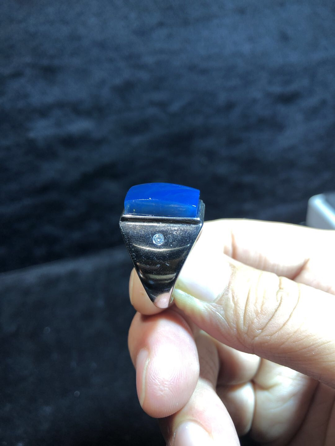 多米尼加蓝珀专场 多米尼加蓝珀戒指💍男款