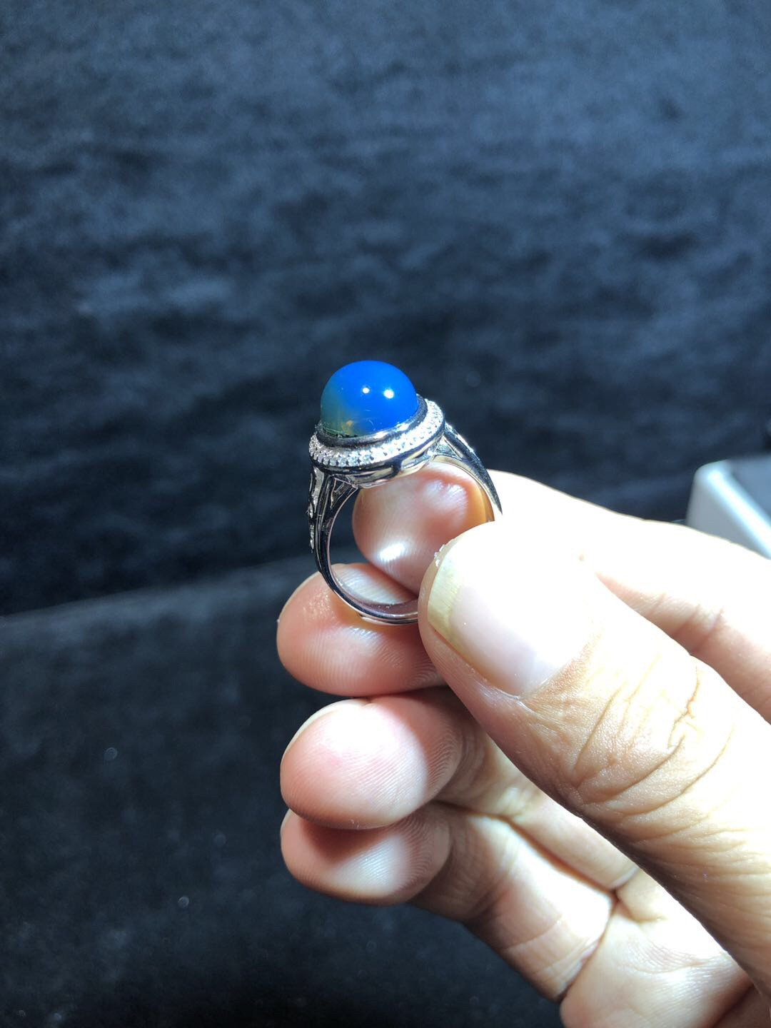 多米尼加蓝珀专场 多米尼加蓝珀戒指💍