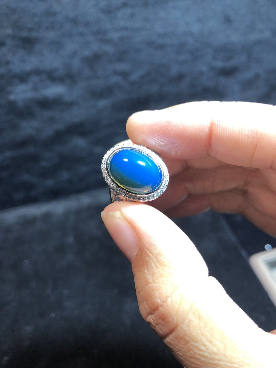 多米尼加蓝珀专场 多米尼加蓝珀戒指💍