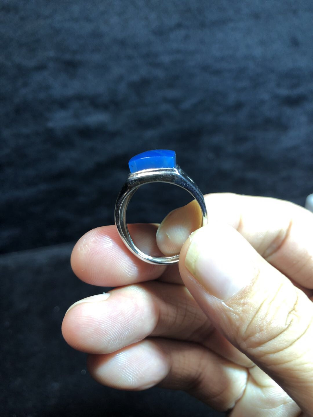 多米尼加蓝珀专场 多米尼加蓝珀戒指💍男款