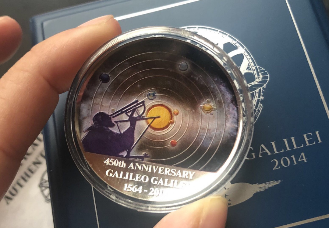 【币观天下】第九十一期钱币拍卖-北京国际钱币展专场 【刚果】2014年伽利略450周年纪念弧形银币