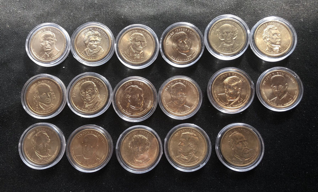 【币观天下】第九十一期钱币拍卖-北京国际钱币展专场 【美国】美国总统币17枚【不同图案】